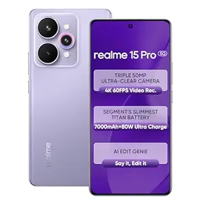 realme 15 Pro 5G (Silk Purple, 8GB RAM, 256GB Storage) - Certified Refurbished | Snapdragon 7 Gen 4 | 7000mAh Battery | IP69 Waterproof